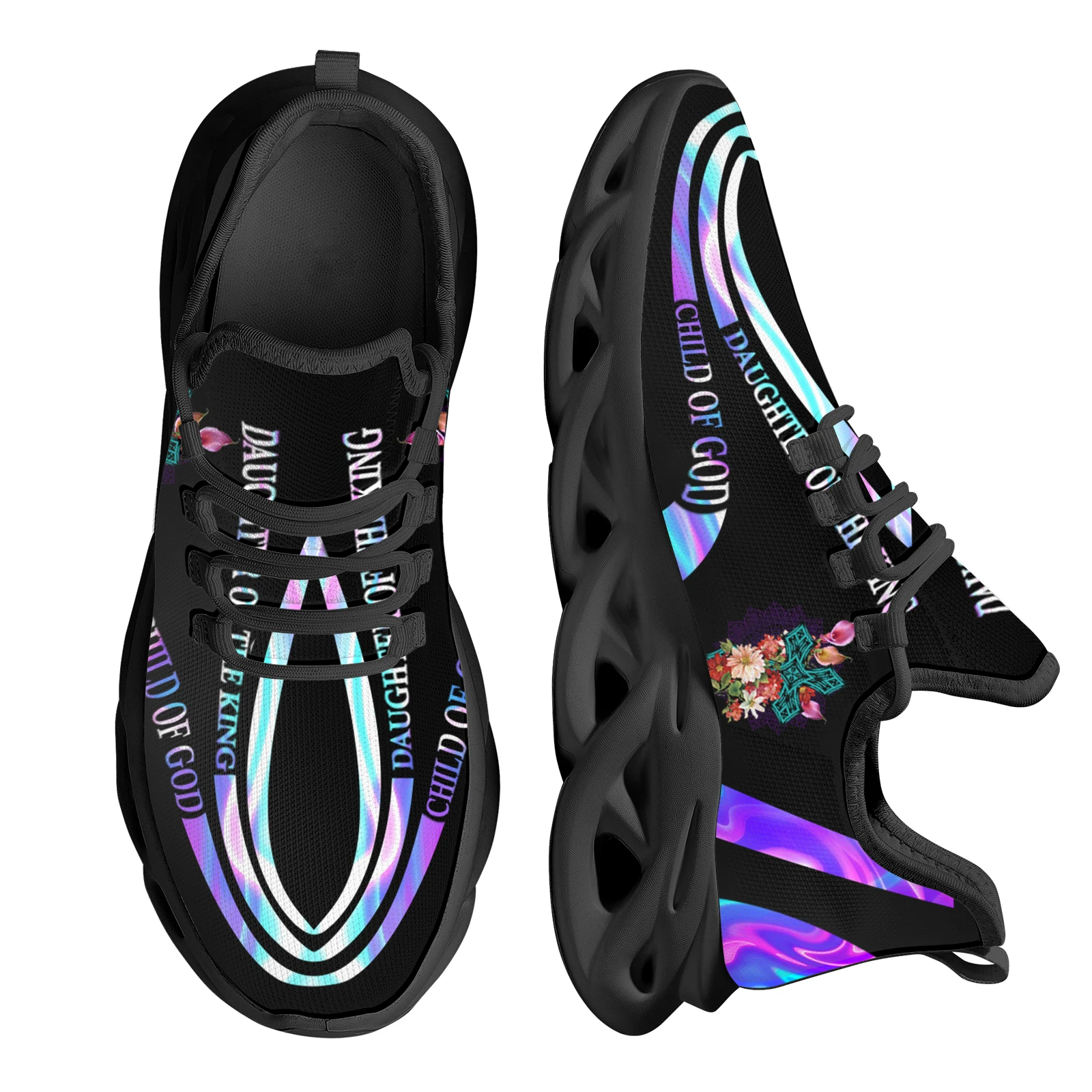 INSTANTARTS Faith And Love Pattern Running Sneakers Wear Resistant Platform Sports Tennis Lightweight Walking Shoes Zapatos 2023