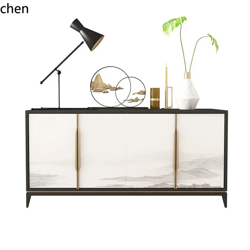 DSA new Chinese-style solid wood modern home dining side cabinet foyer end view table high-end cabinet