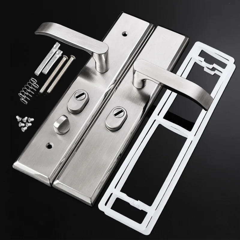 

304 Stainless Steel Anti-theft Door Handle Entrance Door Handle Household Universal Mechanical Door Lock Hardware Accessories