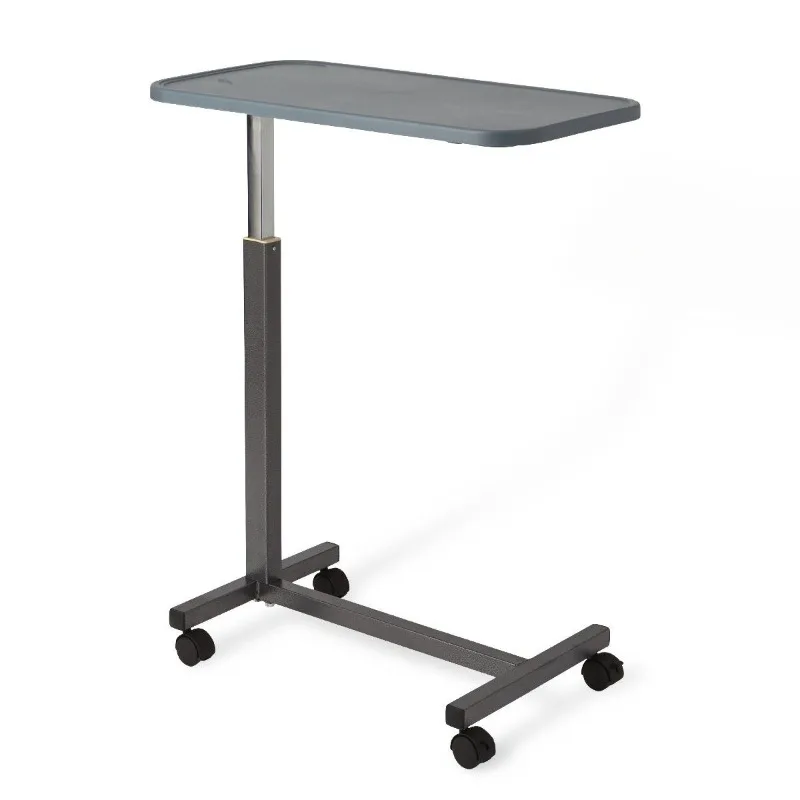 

Adjustable Overbed Bedside Table with Wheels, Great for Hospital Use or At Home as Bed Tray, Composite Table Top GREY 30X15