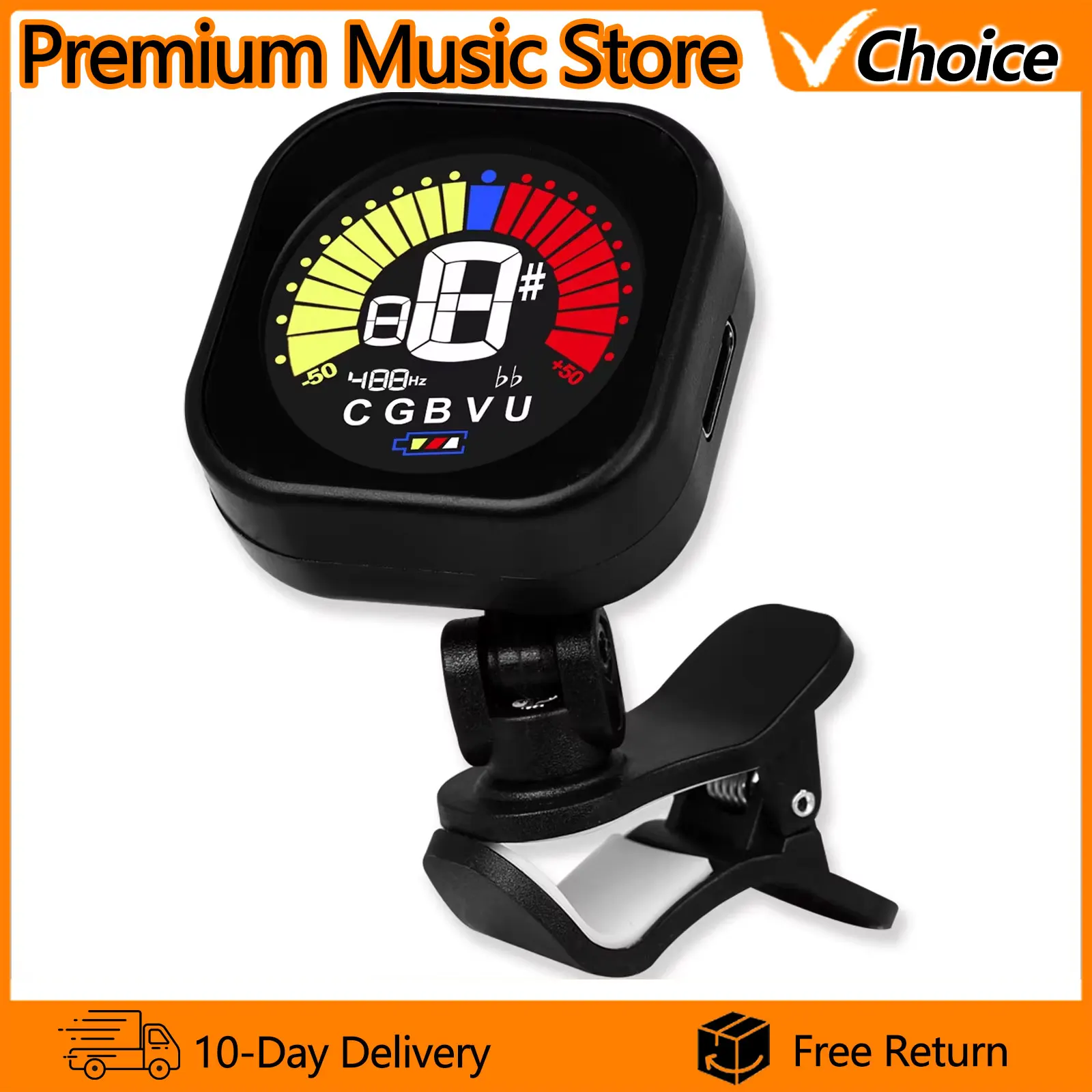 IRIN Guitar Tuner Grip Tune 360Degree Rotatable Clip-on Tuner High Sensitivity YTC-1000 for Chromatic Guitar Bass Violin Ukulele