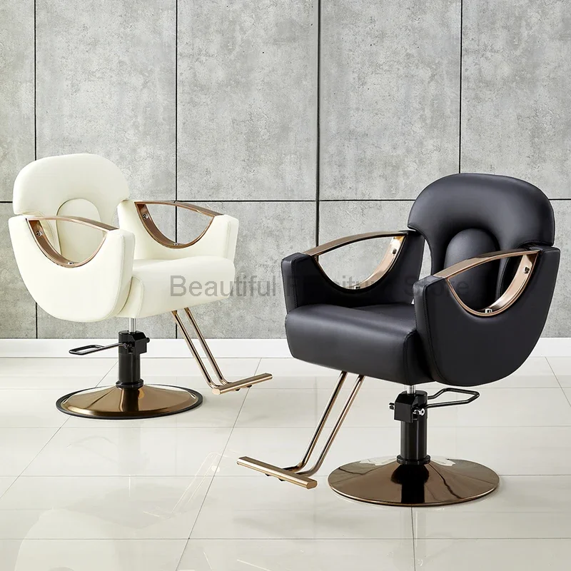 

Aesthetic Beauty Salon Chair Swivel Vintage Rotating Pedicure Barbers Armchairs Stylist Sillas Barberia Barber Equipment MQ50BC