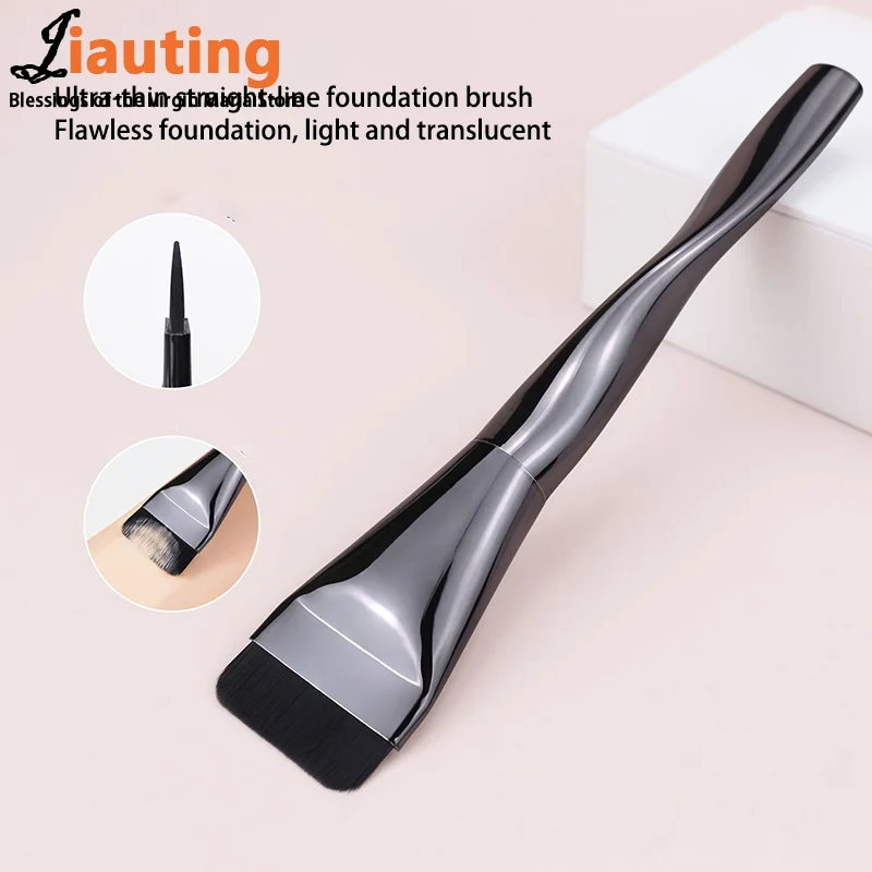 Spiral Handle Foundation Brush Ultra-thin Traceless Concealer Brush Mask Brush Flat Head Lightweight Soft Hair Beauty Tools