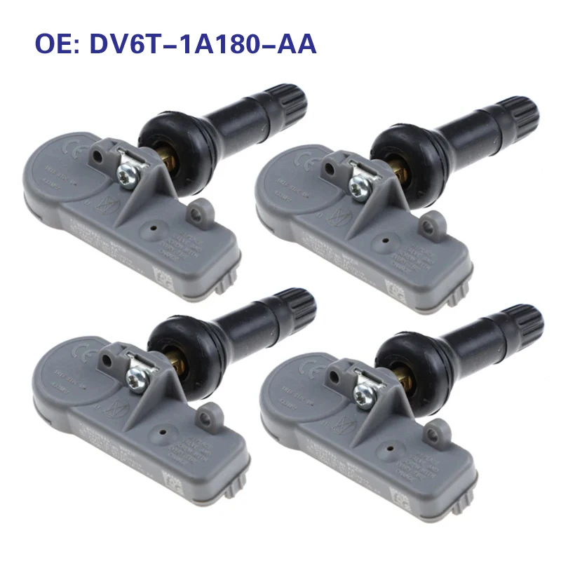 4ชิ้นเซ็นเซอร์ TPMS เซ็นเซอร์ตรวจวัดความดันยาง DV6T1A180AA DV6T-1A180-AA 433MHz สำหรับ Ford Escape EXPEDITION Explorer