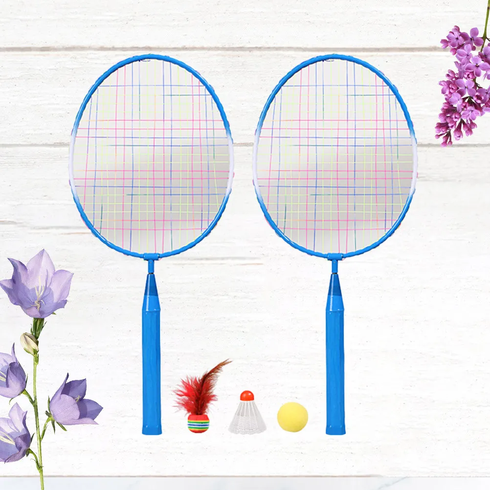 

1Set Youth Badminton Set Includes Racket Balls Blue Color Ideal for Outdoor Play Exercise Athletic Ability Development