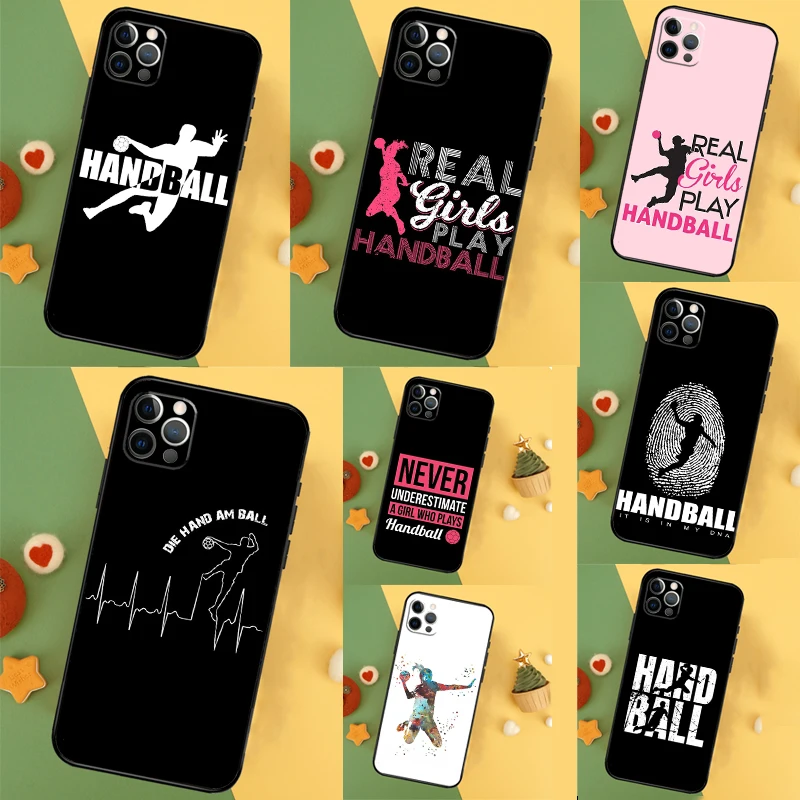 Stylish Playing Handball Cover For iPhone 16 15 14 13 12 11 Pro Max Plus Mini 7 8 X XS Max XR Phone Case