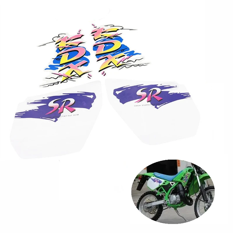 

Motorcycle Fuel Tank Sticker Decal Logo For Kawasaki KDX 125 KDX125 Off-road Vehicle Fuel Tank Sticker Full Set