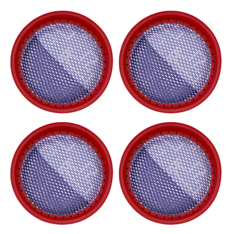 Peças de reposição laváveis do filtro, apto para aspirador Dibea D18 D008Pro, 4pcs