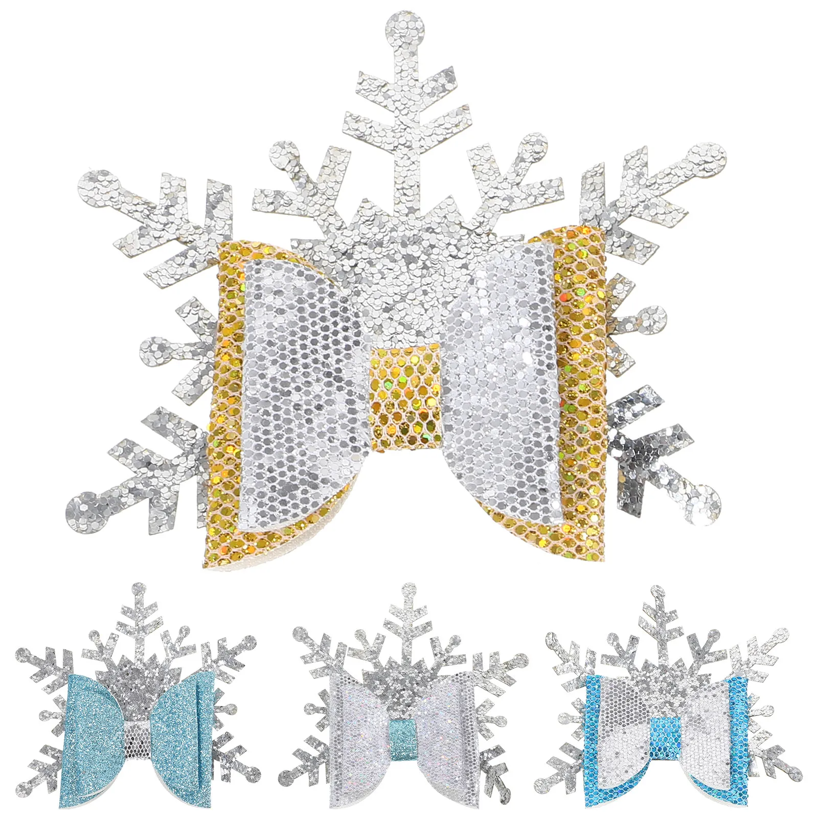 

4Pcs Christmas Hairpins Bowknot Snowflake Hair Clips for Kids Girls Festive Party Birthday Christmas Outfit Matching Hair