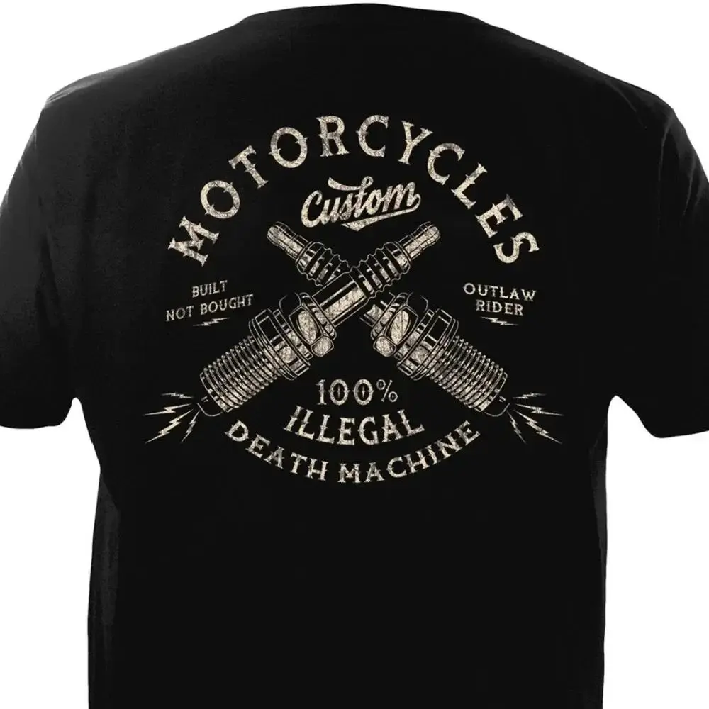 Vintage Custom Motorcycles Chopper Bobber Motorcyclist T-Shirt 100% Cotton O-Neck Short Sleeve Casual Mens T-shirt Size S-5XL