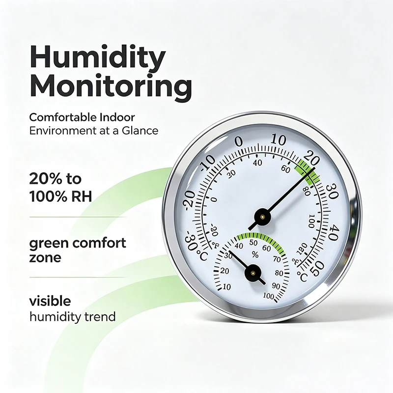 Pointer Temperature Humidity Meter High-precision Mini Mechanical Thermometer Hygrometer Dial Pointer Mechanic Thermometer Tool