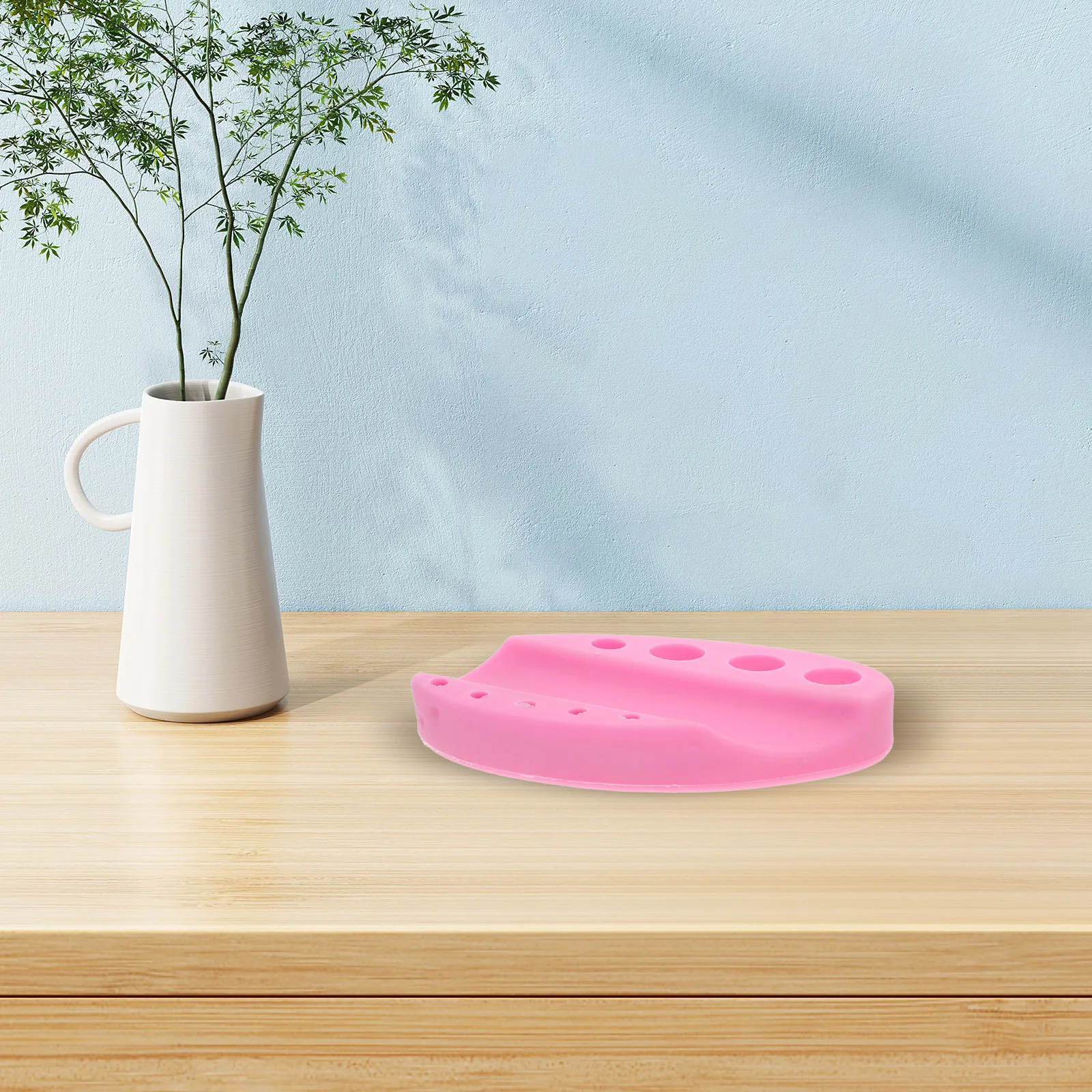 1 قطعة رف أكواب الصباغ السيليكوني 9 ثقوب لوازم حامل أكواب الحبر المريحة التي تعمل باللمس