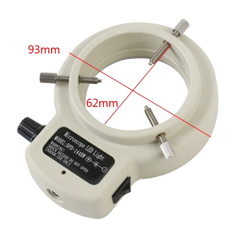 6500K 144 LED Ring Light Illuminator Lamp For Industrial Video Stereo Microscope Camera 1080P HDMI VGA USB Camera 110V 220V