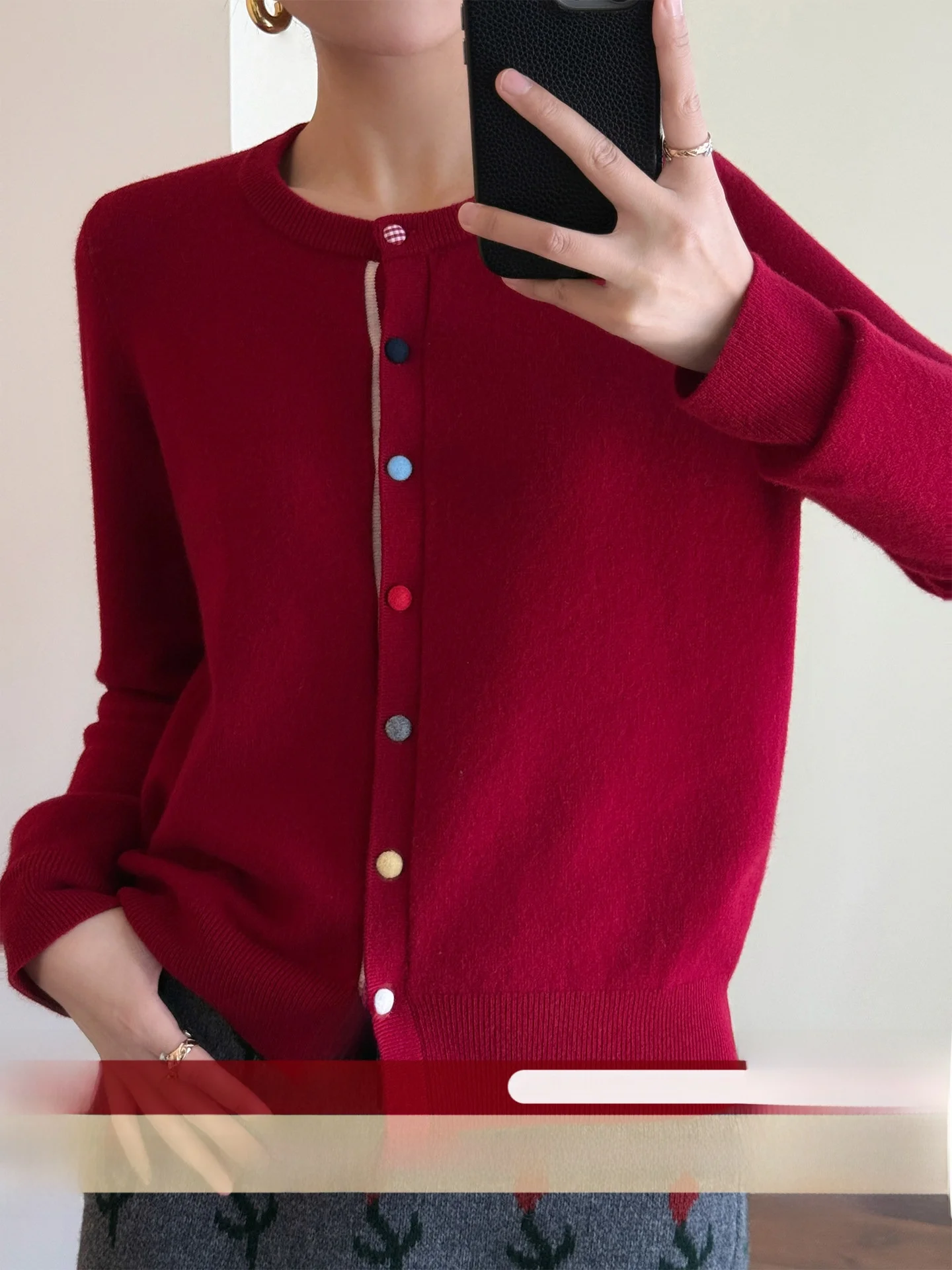 

Вязаный кардиган WANGER Cloud Soft из шерсти с цветными блоками, длинными рукавами, на пуговицах, женская зимняя верхняя одежда