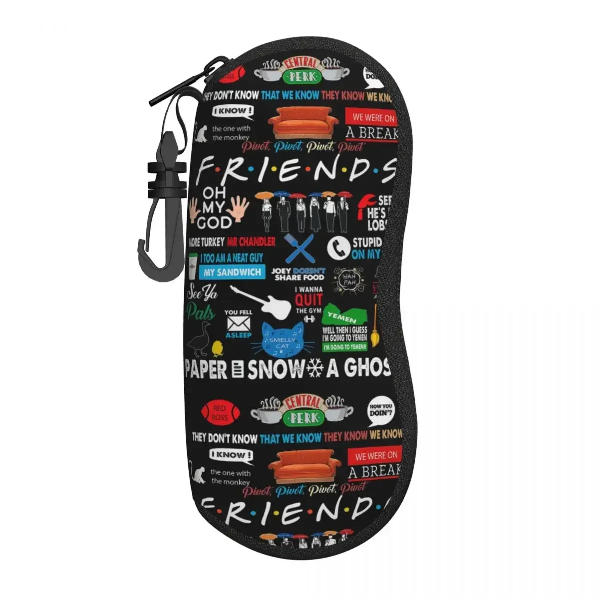 

Friends TV Show Collage Glasses Case Fashion Central Perk Glasses Storage Box Vintage Eyeglasses Box