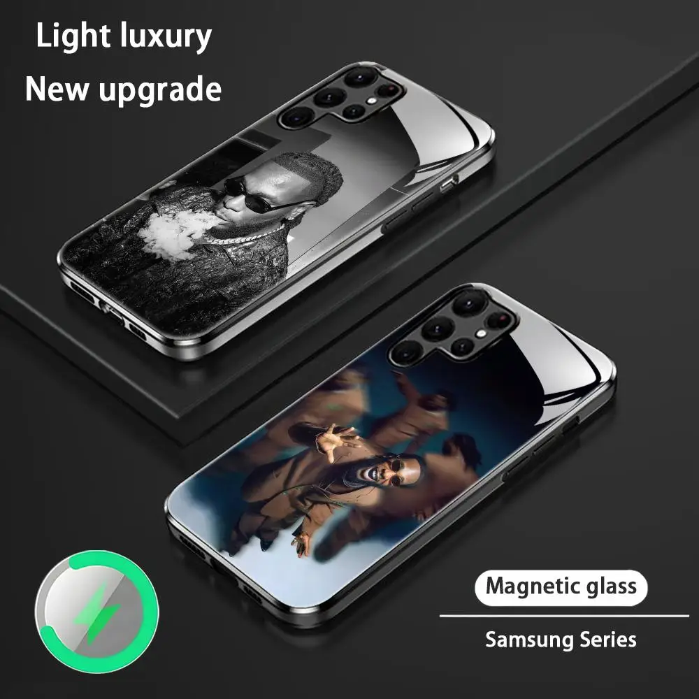 Burna Boy Phone Case For Samsung S26 S25 S24 S23 S22 S21 S20 Plus Ultra Glass Magnetic Case