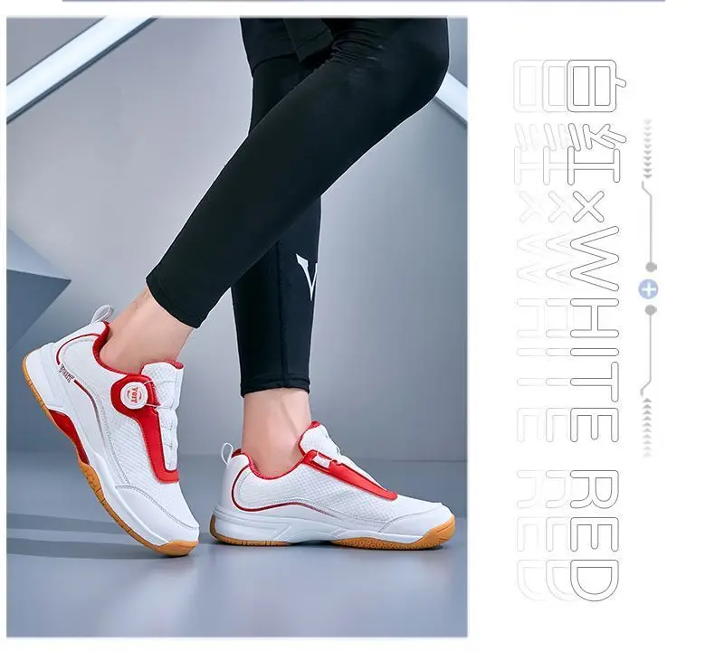 Women's badminton shoes Men's shock-absorbing table tennis shoes Rubber upper summer running sneakers