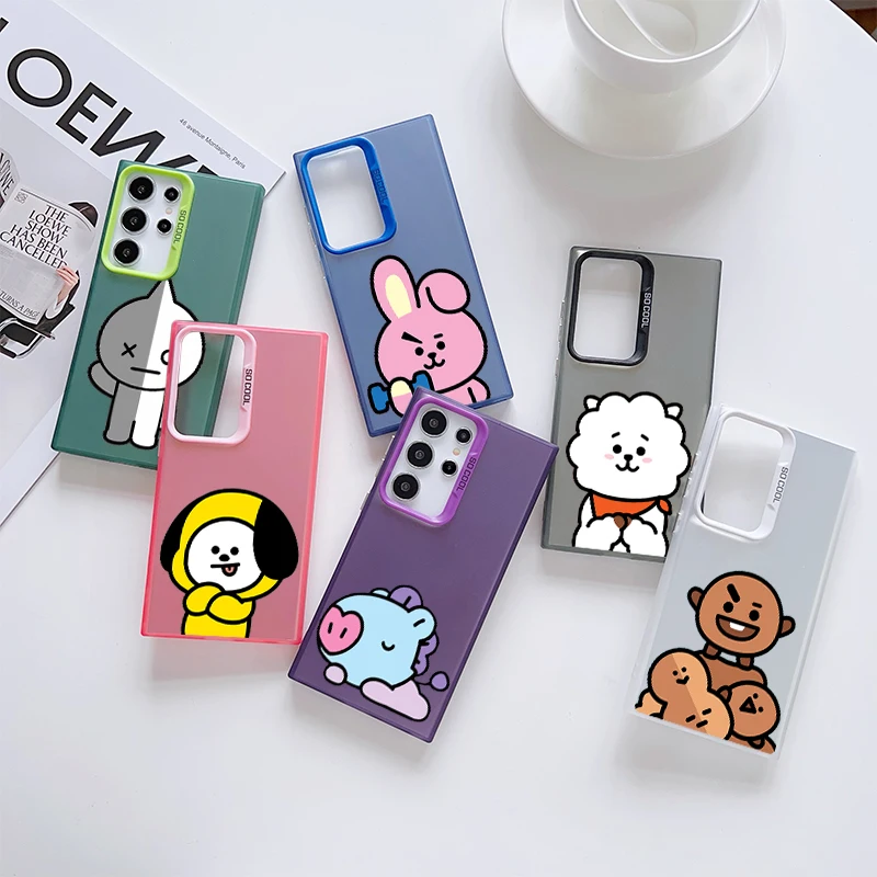 Cute Cartoon B-BT-21-S Phone Case For iPhone 16 15 14 13 12 11 mini Pro Max XR XSMAX 8 Plus tous Anti Fall Matte Back Cover