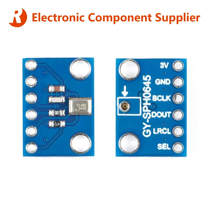 2Pcs SPH0645 Digital Sound Sensor Module I2S ISS Interface MEMS Microphone Breakout SPH0645LM4H for Arduino GY-SPH0645LM4H