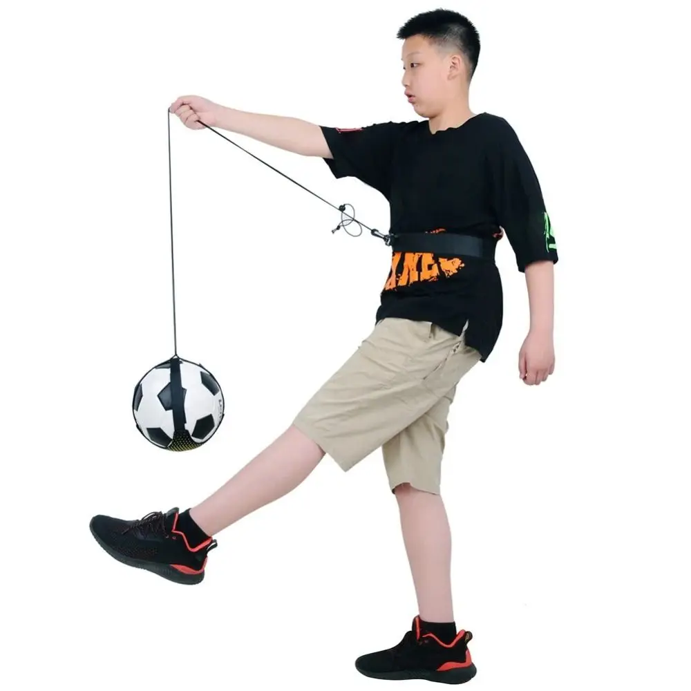 Elastic Belt Soccer Ball Juggle Bags Kicking Adjustable Soccer Trainer Belt Durable Portable Football Kick Trainer Team Sports