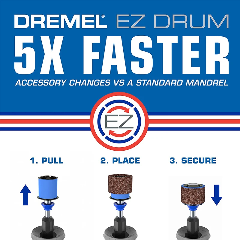 Imagem -04 - Dremel Ez407sa ez Bateria Lixa Banda e Mandril 5x Mais Rápido com Dremel 2-polegada Correia Abrasiva para Lixamento Plano e Borda Lixamento