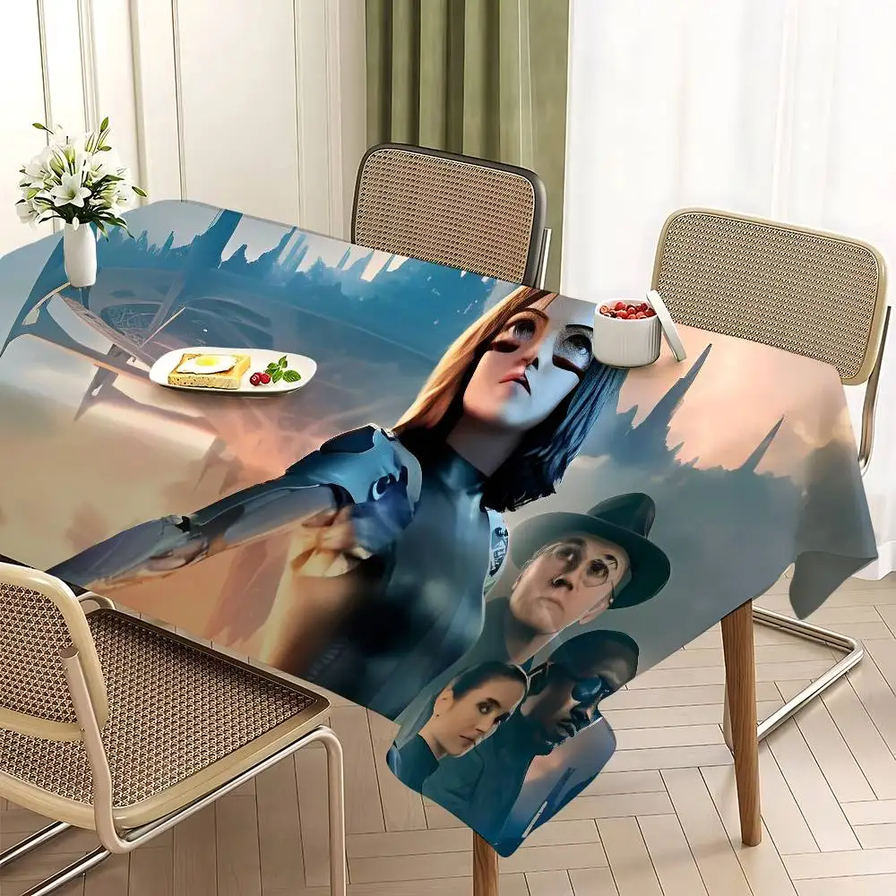 

Скатерть Alita Battle Angel Скатерть Водонепроницаемый маслостойкий Пятностойкий протираемый прямоугольный стол