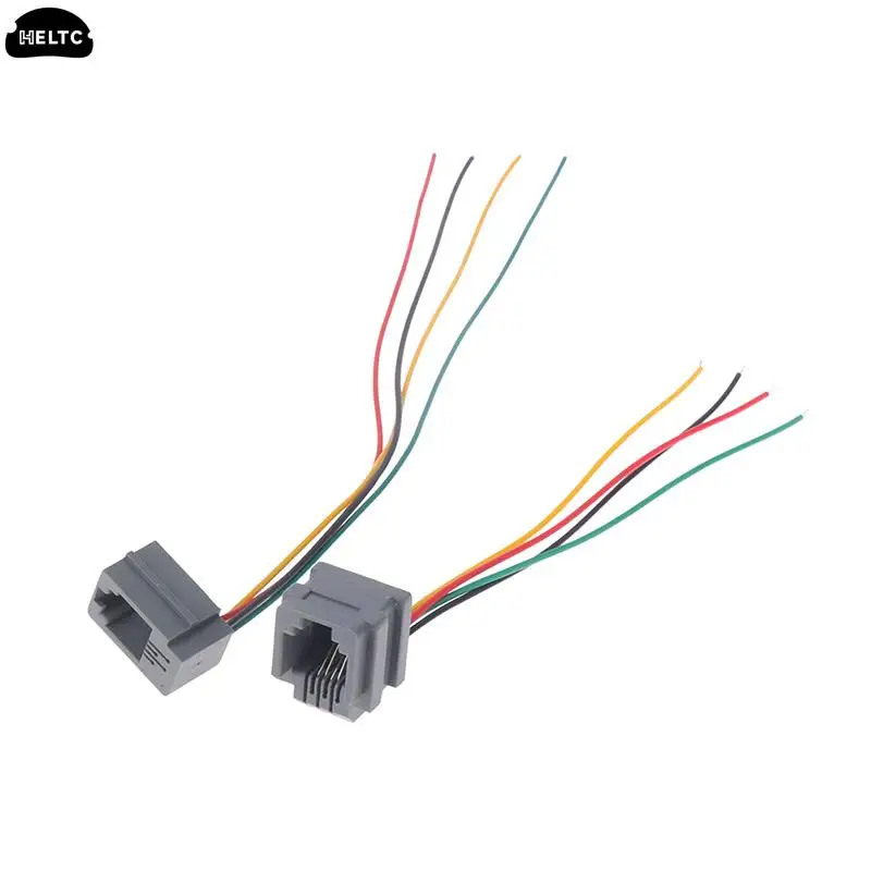 5PCS 616E 623k 616M 641D RJ11\\RJ12\\RJ45 Female Socket for Internet Phone With Cable 15cm