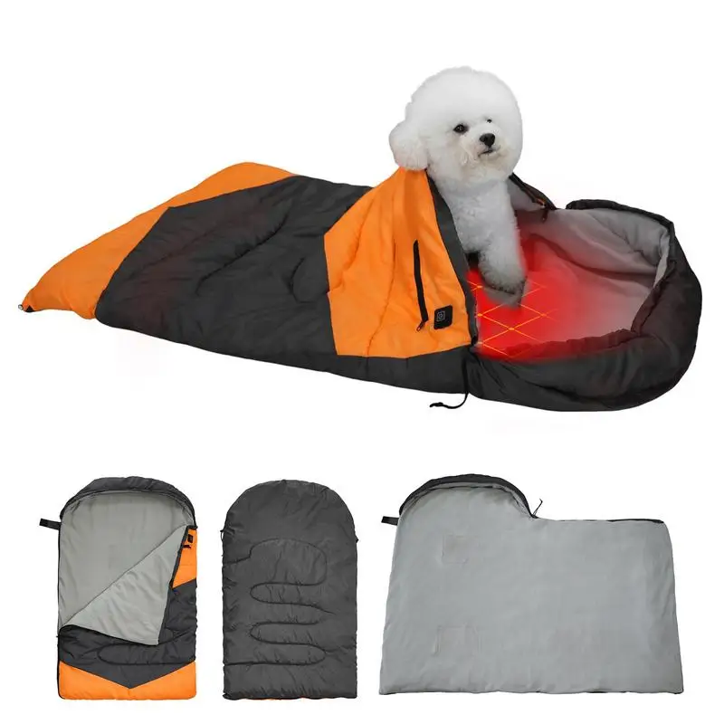 USB Heating Pet Bed Portable Dog Cat Warming Sleeping Bag Electric Warming Bed Heating Pad Puppy Heater Winter Warm House