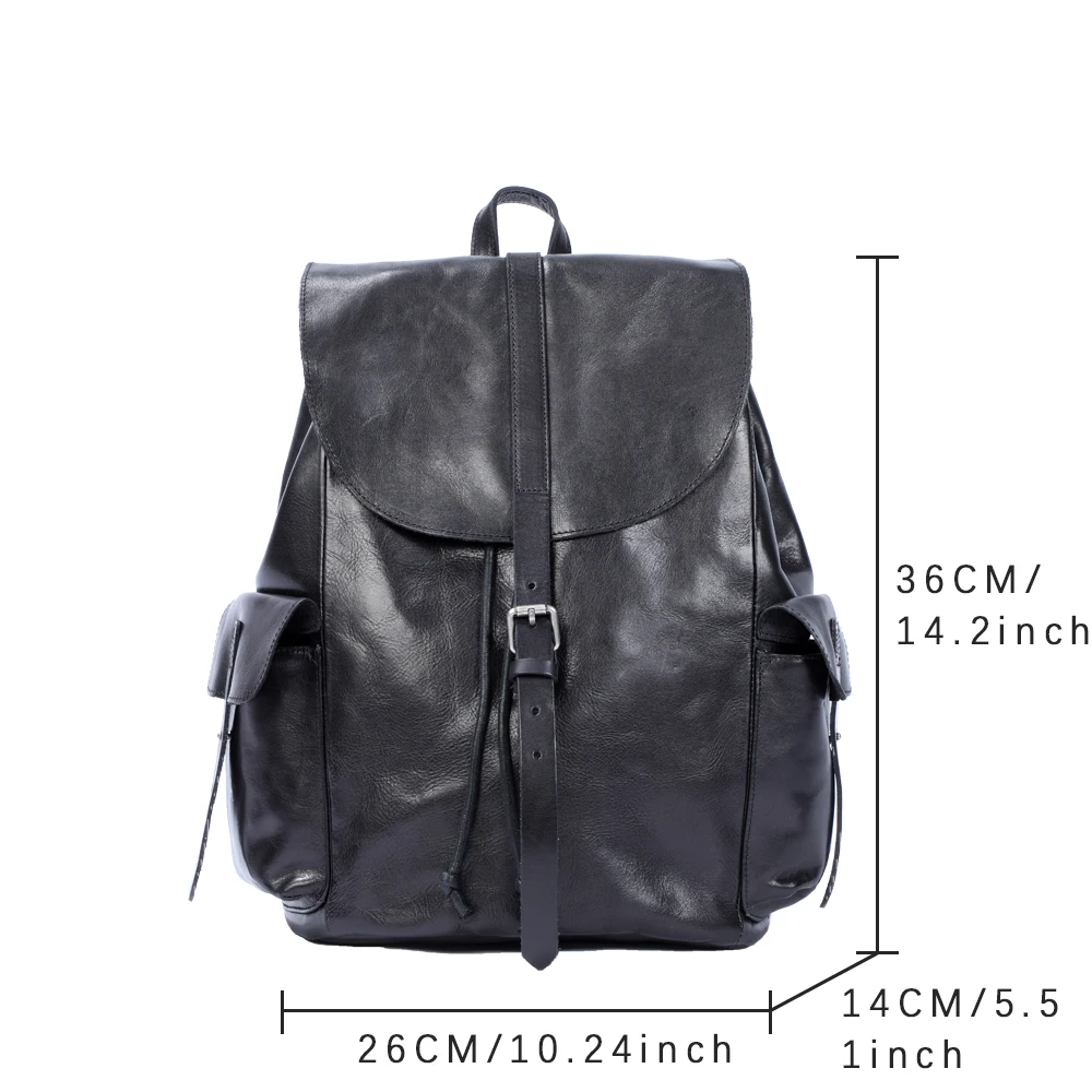 Lässiger Herrenrucksack aus echtem Leder, Laptoptasche für Herren, Reisetasche, Obermaterial aus Rindsleder, modischer Herrenrucksack im Preppy-Stil – Detail 8