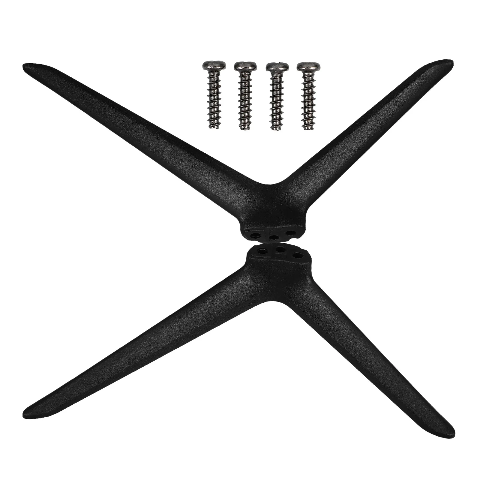 

1 Pair Universal Replacement Adjustable Double Hole Plastic Feet Sturdy For Tabletop Tvs Smart Cabinet Stand Base Double Hole