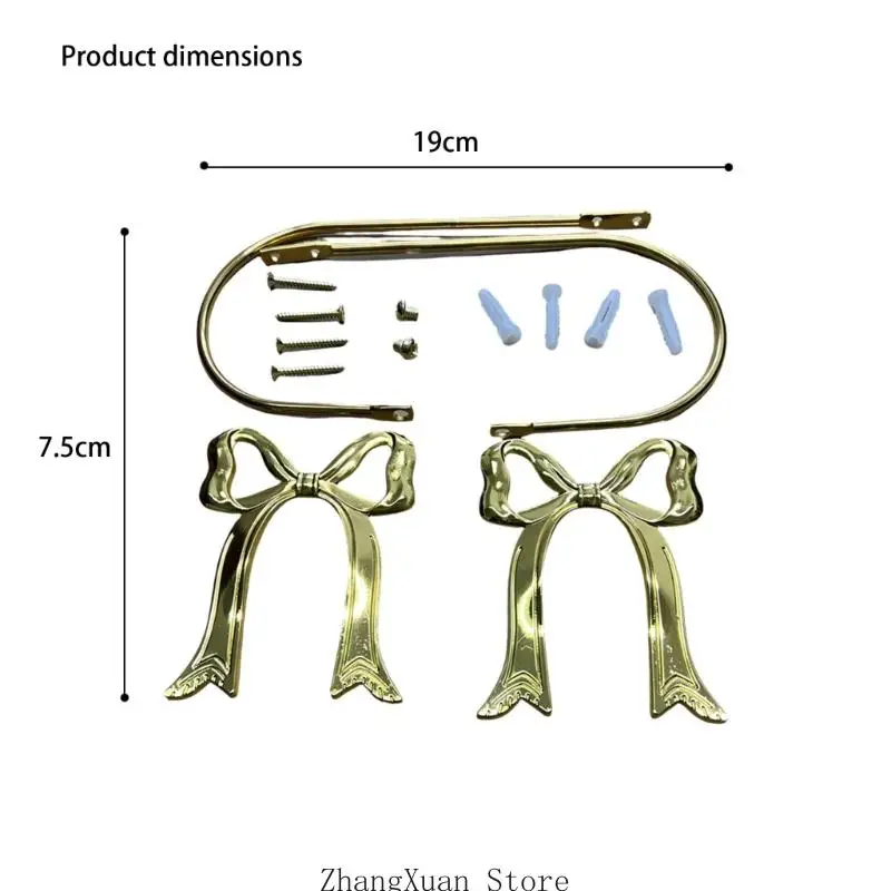Hochwertige, bronzefarben lackierte Vorhangbefestigungen, 2-teiliges Set, inklusive Schrauben für eine einfache 3 x – Detail 6