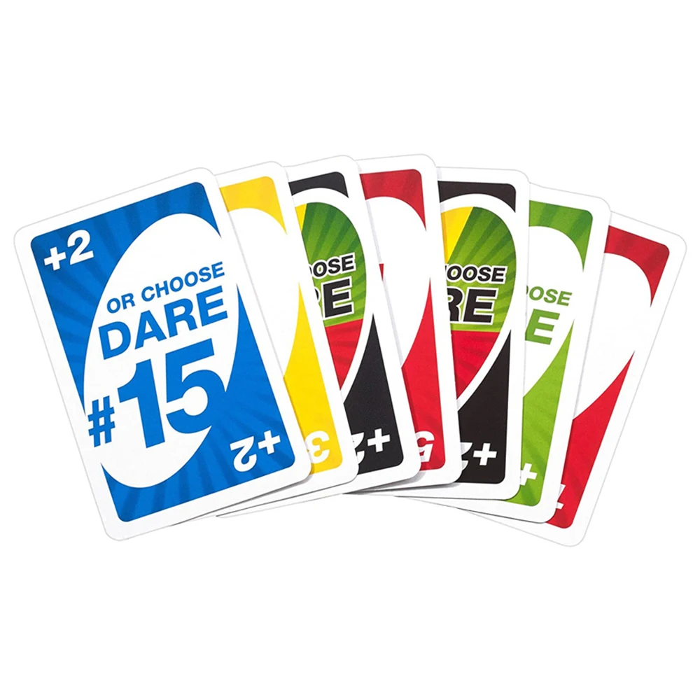 Mattel UNO DARE! Giochi di carte famiglia divertente intrattenimento gioco da tavolo Poker giocattoli per bambini carte da gioco