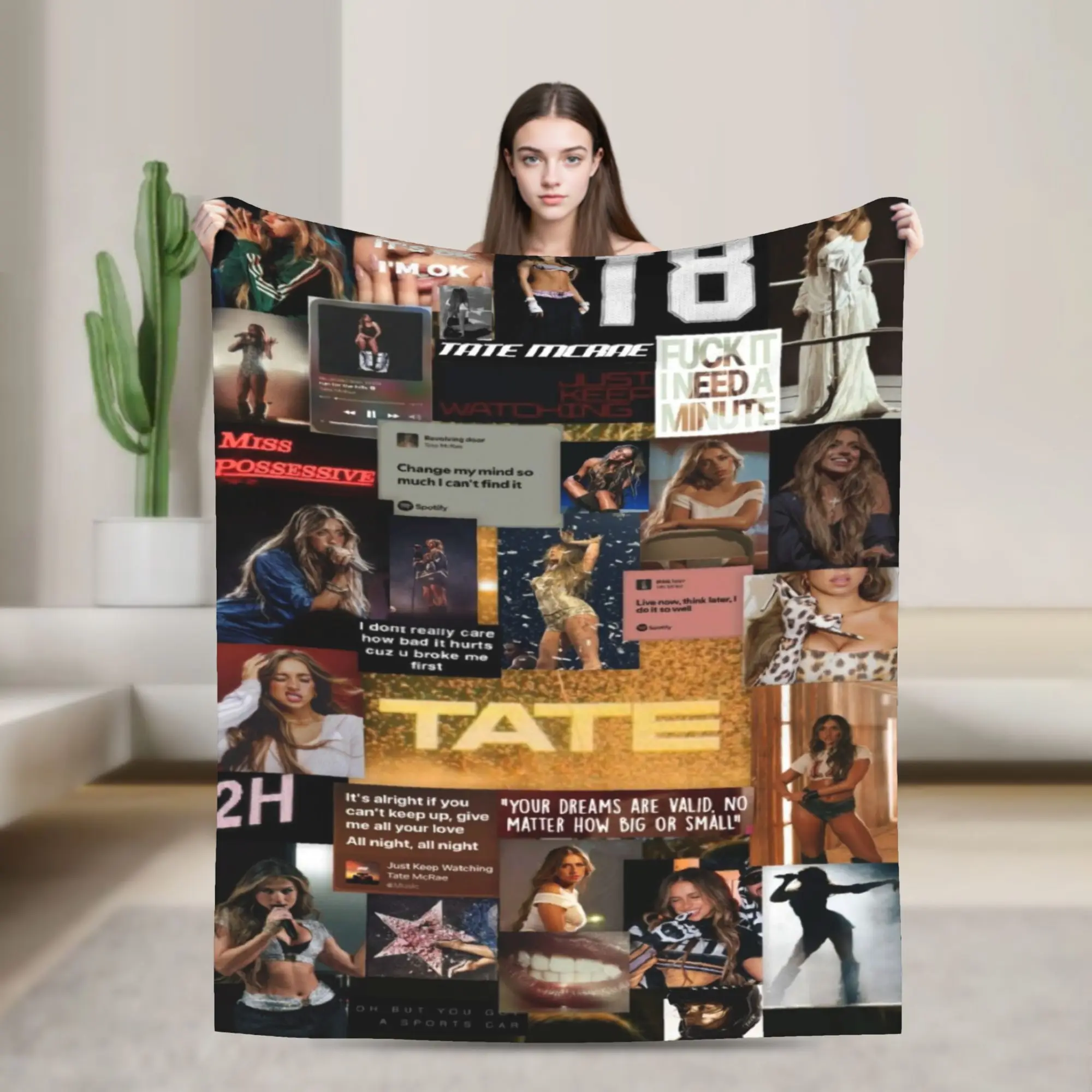 Relax Tate McRae pop singer Blanket Merch Sofa Decorative  Throw Blankets Ultra-Soft Fleece for Car