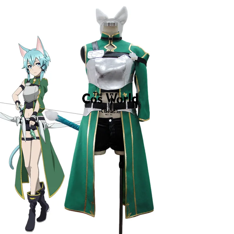 Sword Art Online ALO Asada Shino Uniform Outfits Anime Customize Cosplay Costumes