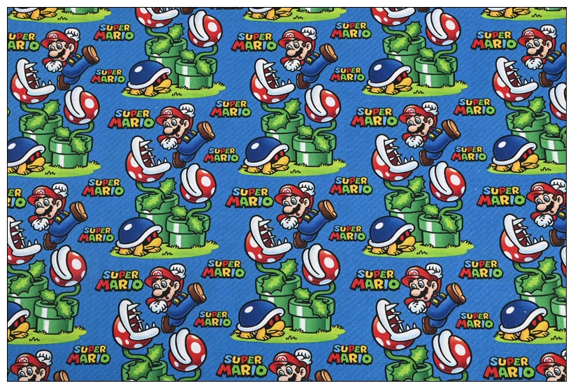 105cm di larghezza Super Mario Bros 100 tessuto di cotone Patchwork cucito Hometextile fodera trapunta ricamo materiale di stoffa fai da te