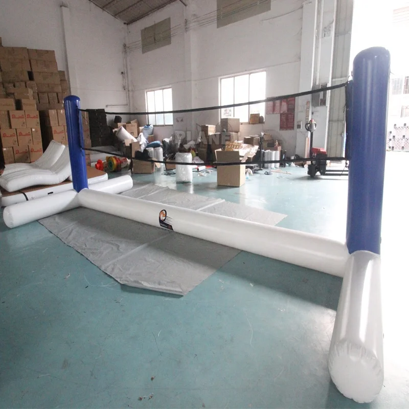 2026 Barato portátil verano Aqua juego de deporte acuático inflable agua flotante campo de voleibol inflable agua flotante voleibol