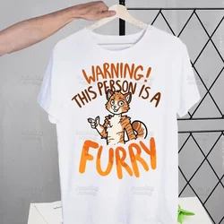 Furry Harajuku T-shirts Summer Men/Women Hip Hop Funny Print Tshirt Streetwear t shirts Short Sleeve Tops