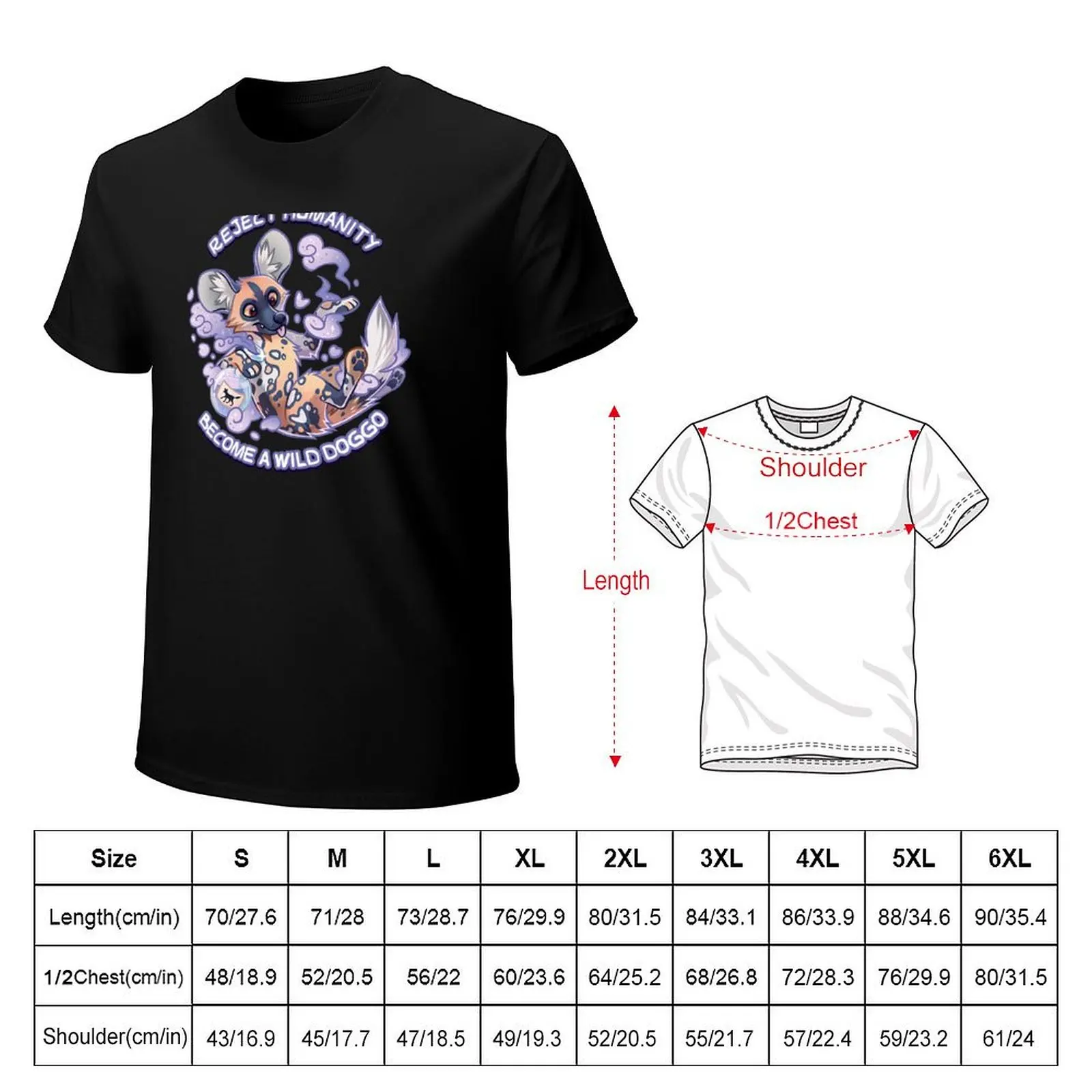 Reject humanity, Become a WILD PAINTED DOG! - Lycaon Silver Potion T-Shirt t shirt for man 100 percent cotton T-Shirt