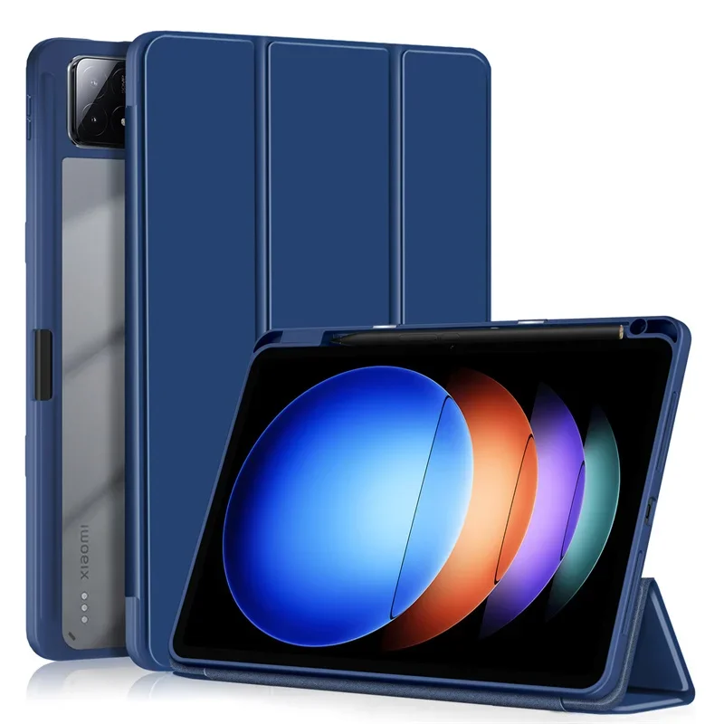 Funda For Xiaomi Pad 6s Pro Case with Pencil Holder Clear Hard