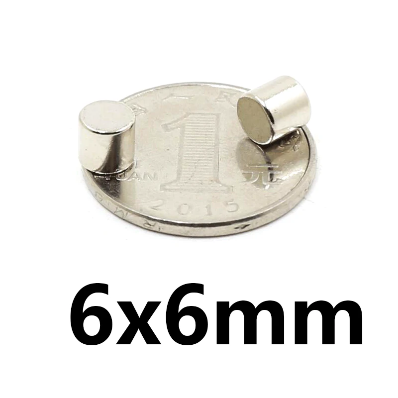 6x6 مللي متر مغناطيس دائري صغير 6 مللي متر × 6 مللي متر للثلاجات المنزلية والمكاتب لتقوم بها بنفسك 6x6 مللي متر مغناطيس قوي صغير 6*6 ملم