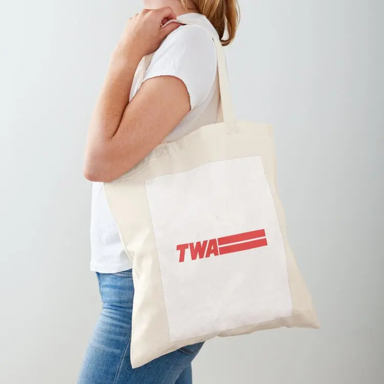 

TWA Airlines - Vintage Logo Tote Bag reusable shopping bags female bag Fabric bag tote university