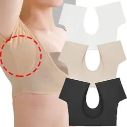 T-shirt Shape Sweat Pads Tops Washable Dress Clothing Perspiration Deodorant Pads Armpit Care Sweat Absorbent Pad Vest for Women