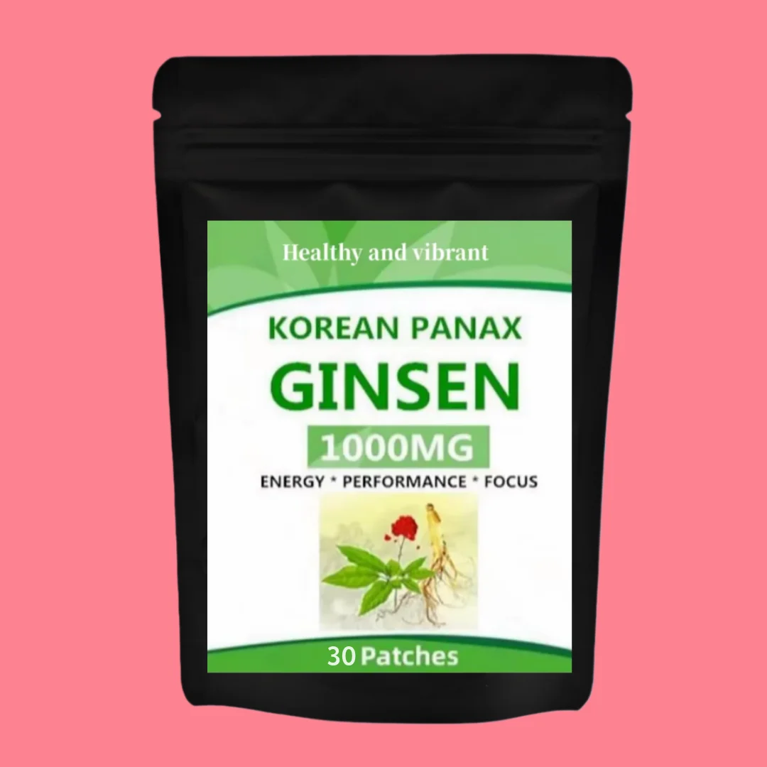 رقع الجينسنغ الحمراء باناكس عالية (8 قطع) - دعم الطاقة والأداء الطبيعي، للرجال والنساء #1