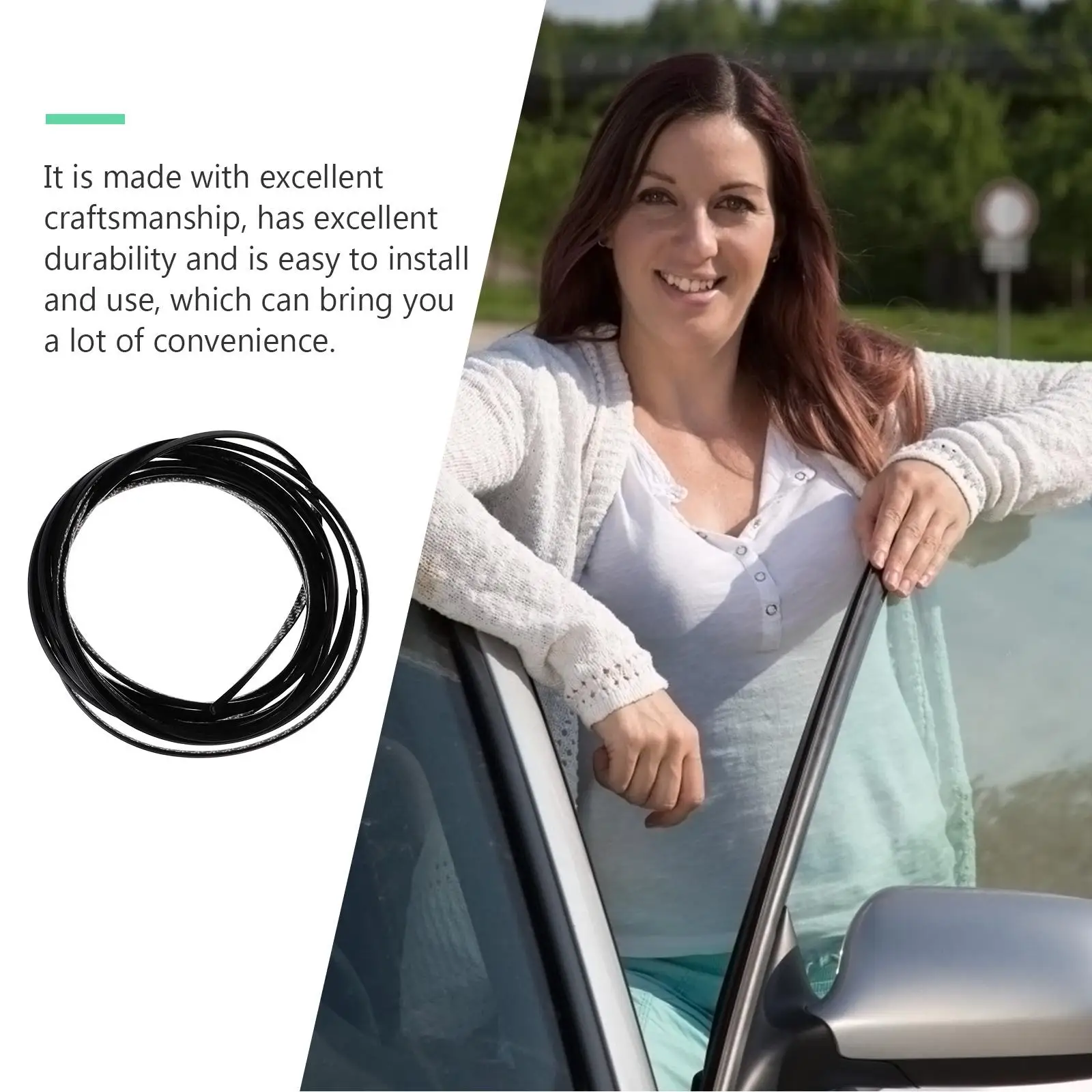 2Pcs Car Door Crash Sticker Protector Flexible Sill Decorative AntiScratch Guards PVC Durable Excellent Simple Practical Easy