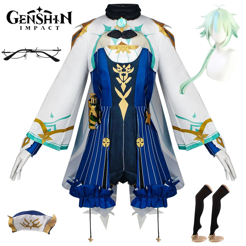 costume-de-cosplay-sucrose-genshin-impact-uniforme-perruque-costumes-d'halloween-anime-pour-femmes-jeu