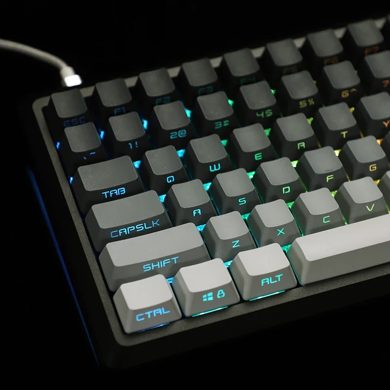 PBT two-color OEM side-engraved mechanical keyboard light-transmitting keycap 134 keys 980/96/84/68/64/108/NJ80