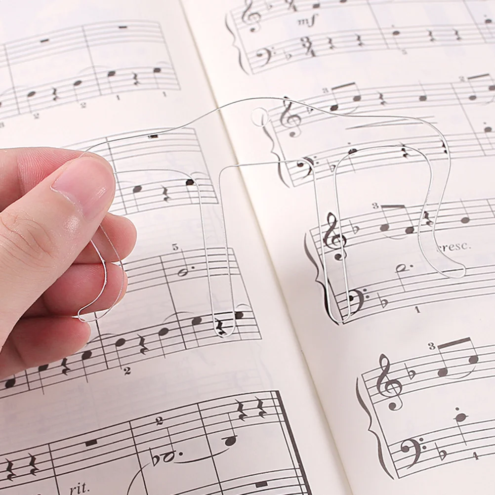 

1Pcs Plastic Music Clip M-Shaped Sheet Music Holder Strong Clamp Portable Light for Students Concert Plastic Page Holder