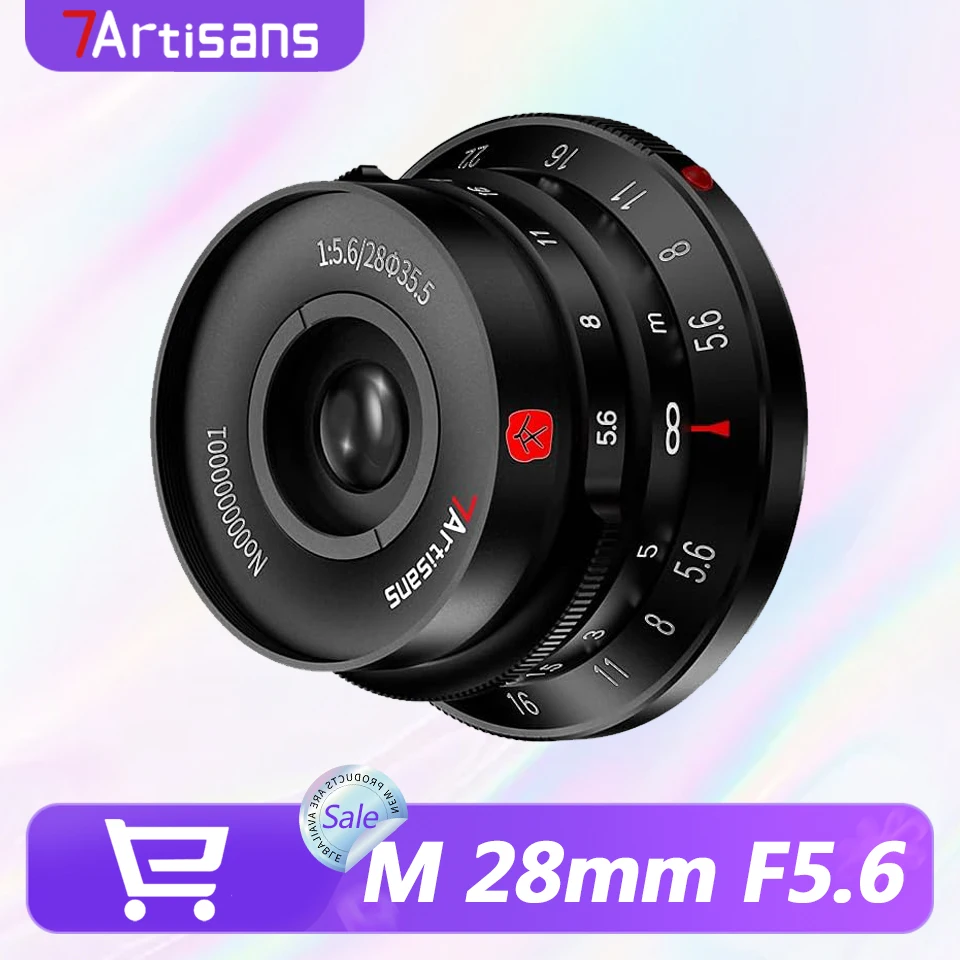 

7artisans M 28mm F5.6 Full Frame Manual Focus Standard Prime Camera Lens for Humanities Photography with Leica M-Mount