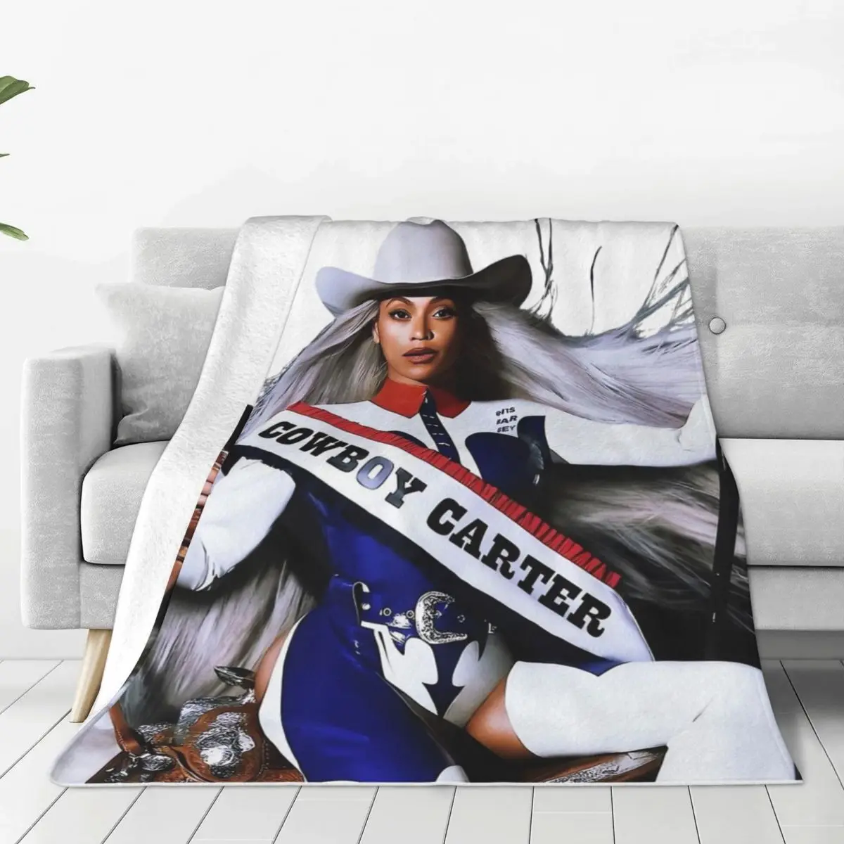 

Renaissance Act II Album Cowboy Carter Blankets Wool Awesome Warm Throw Blanket for Bed Sofa Summer