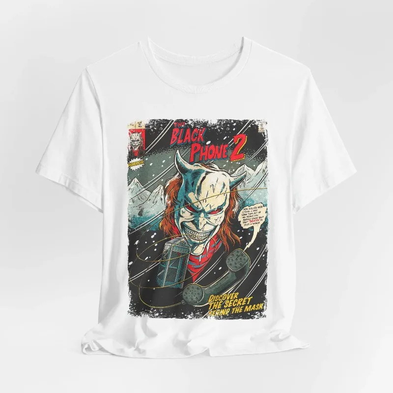 The Black Phone 2 T-Shirt: Vintage Horror Movie Graphic Tee Summer Men's and Women's Loose and Breathable T-shirt Top